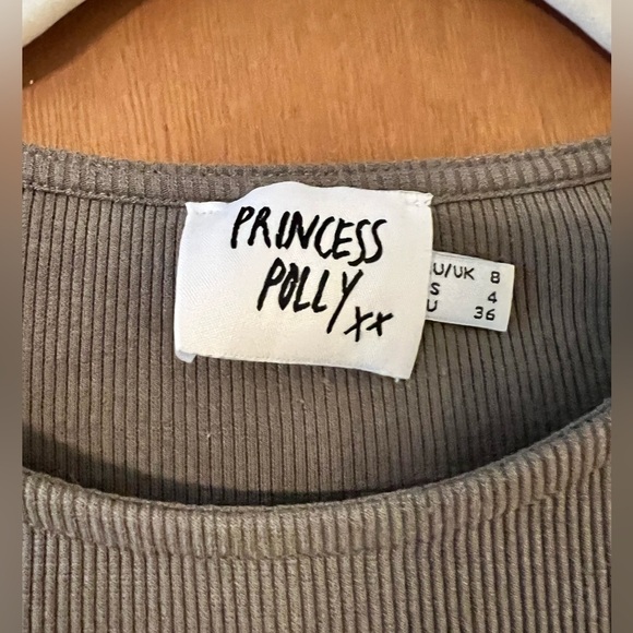 Princess Polly Stormi Crop Top Khaki Green Size 4 Cinch Bottom Wired - Picture 9 of 10